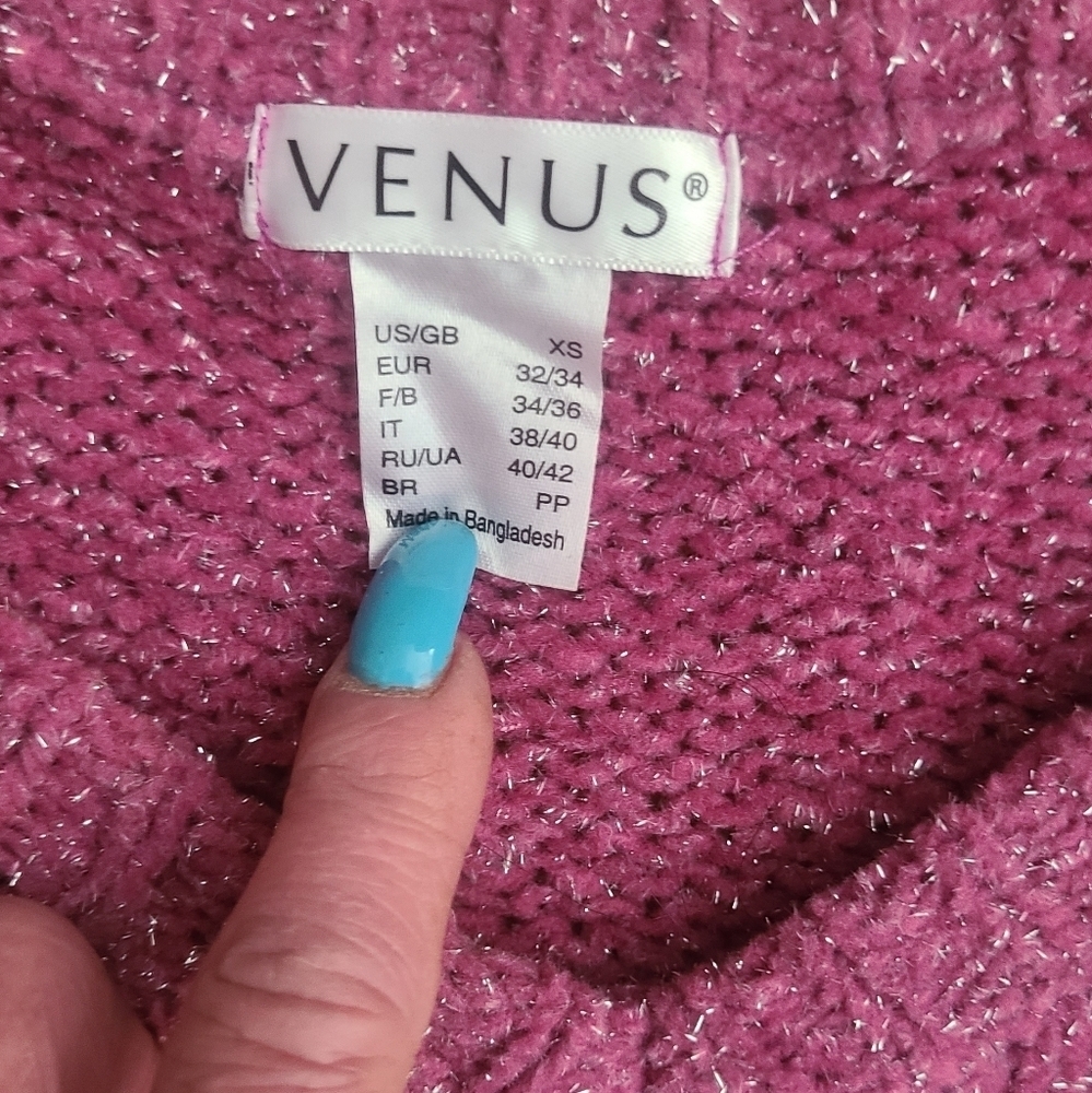 Sweater Cold Shoulder Pink New Venus xs Jp๐ฅ๐ฅ๐ฅ๐ฅ - Picture 3 of 8